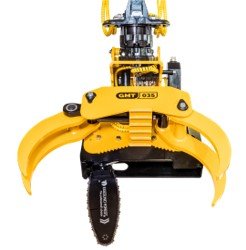 grappin d'abattage à tronçonneuse