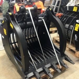 godet grappin à griffe hydraulique